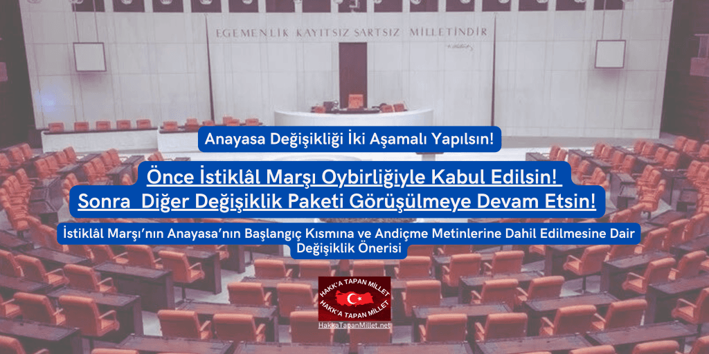 ANAYASA DEĞİŞİKLİĞİ İKİ AŞAMALI YAPILMALIDIR
